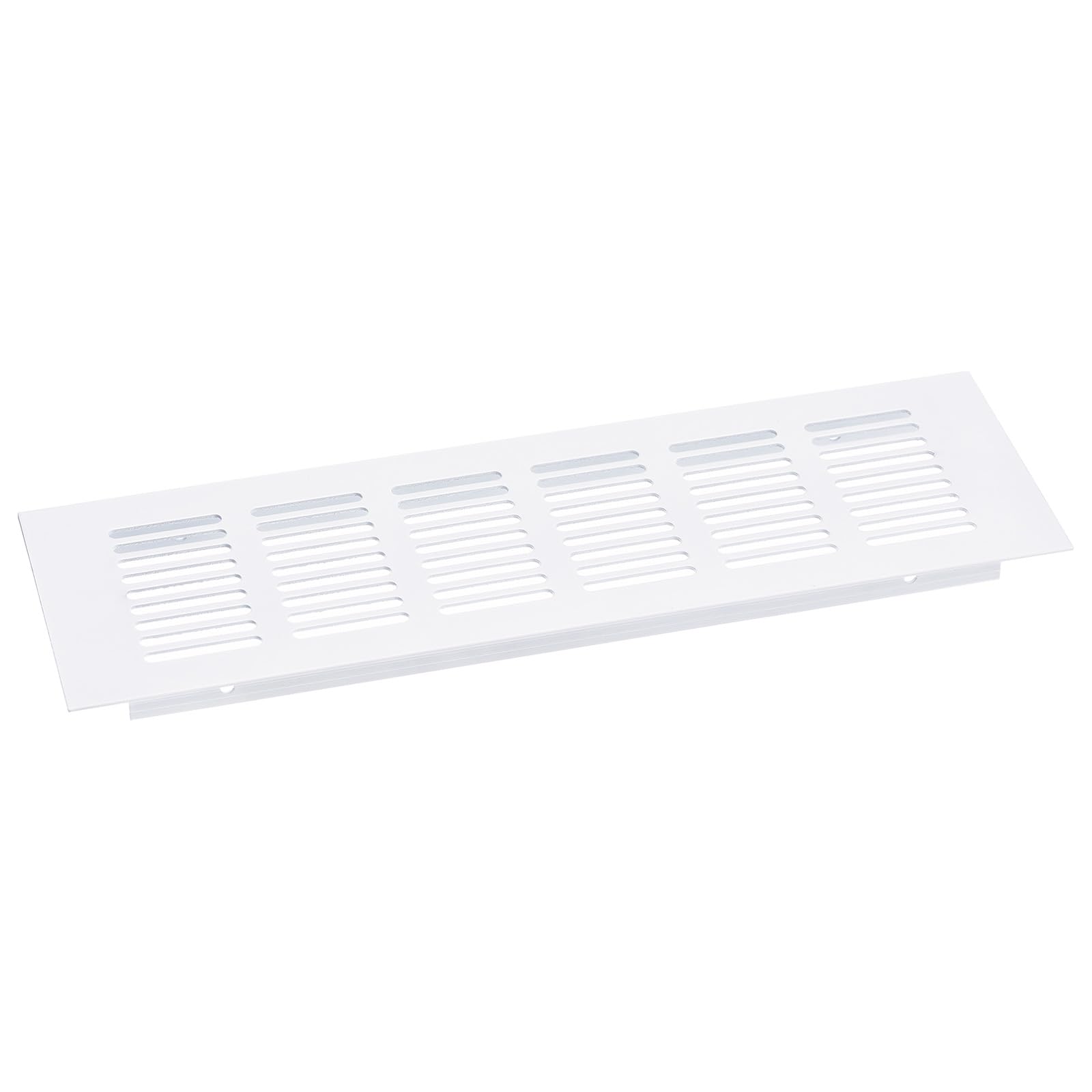 uxcell Air Vents Cover, 1Pcs 250 x 100mm - Aluminum Alloy Mesh Air Return Vent Cover, Rectangle Louvered Ventilation Grille for Shoe Cabinet Wardrobe (White)