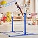PreGymnastic Sturdy High Bar for Training 48''-71'' Heights Adujustable-No Wobble Gymnastic Bar for Kids Ages 3-14 Years, Weight Limit 400 lbs, Gymnastic Kip Bar for Boys and Girls at Home or Gym