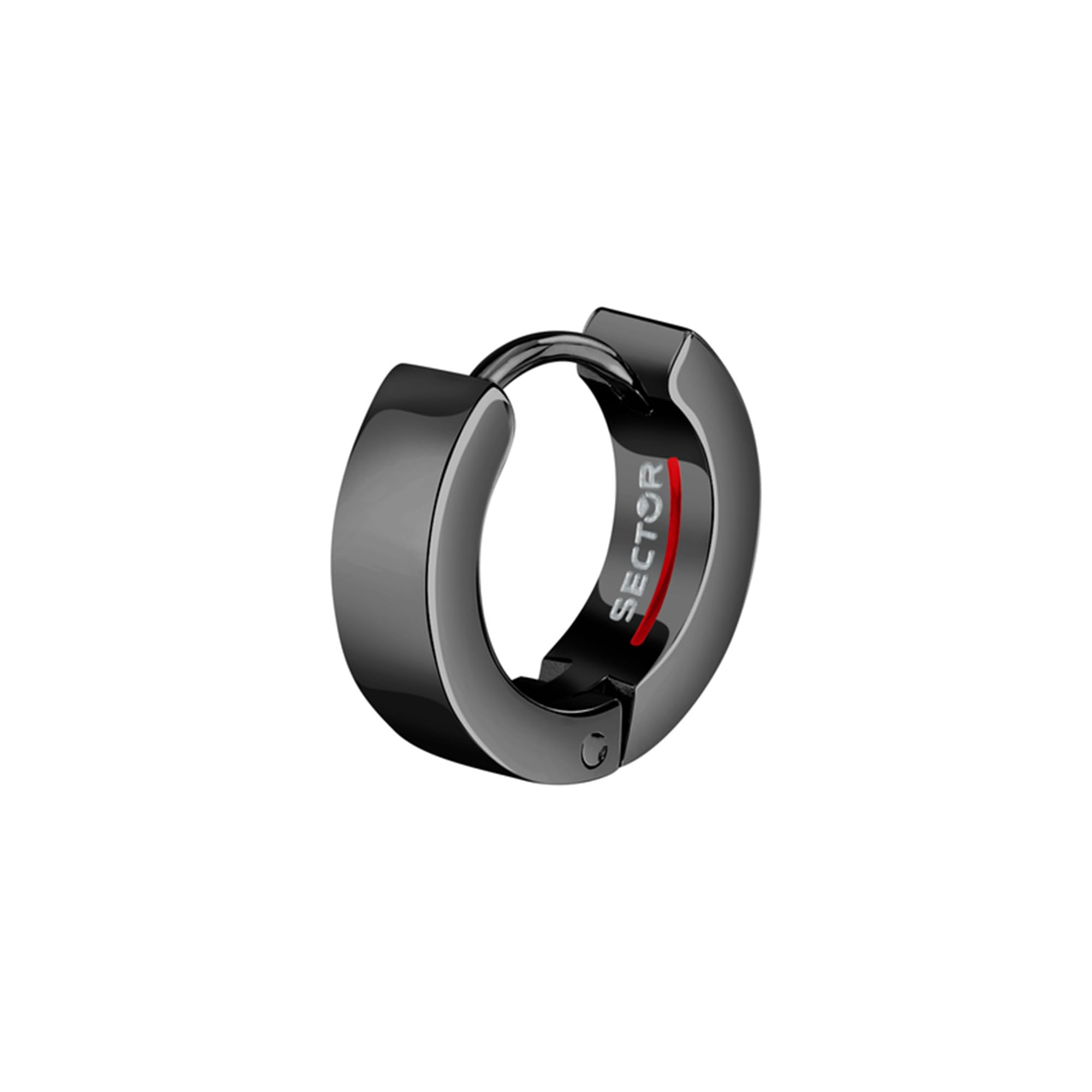 Sector No Limits Mono Orecchino Uomo in Acciaio, Smalto, IP Nero, Collezione Row - SACX24