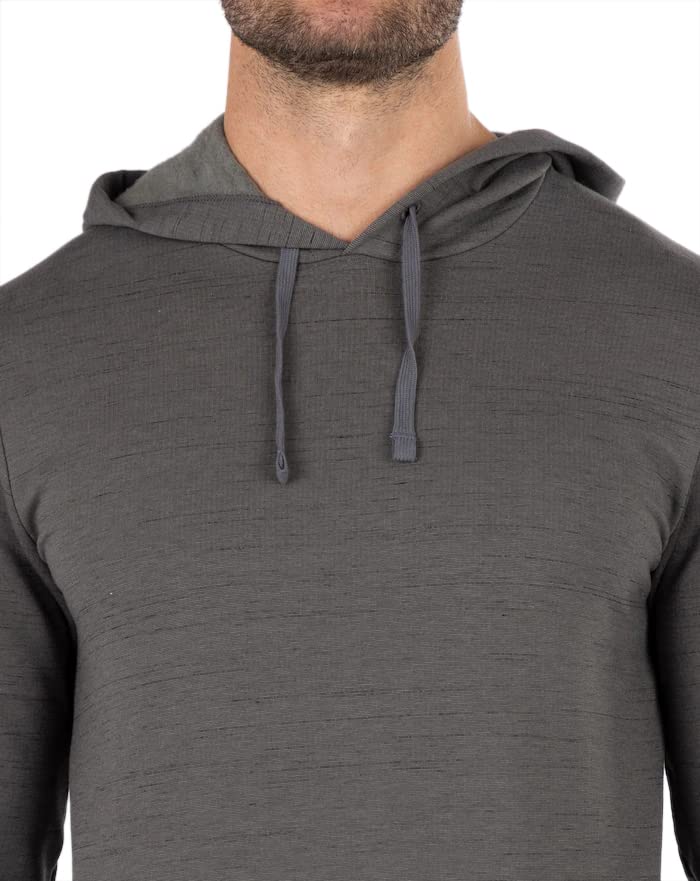 TravisMathew Men's Cloud Hoodie Slub, Gray Pinstripe, 2XL4