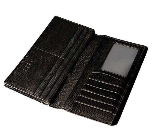 MEN'S CROCODILE HEAD BLACK GENUINE LEATHER LONG WALLET PURSE2
