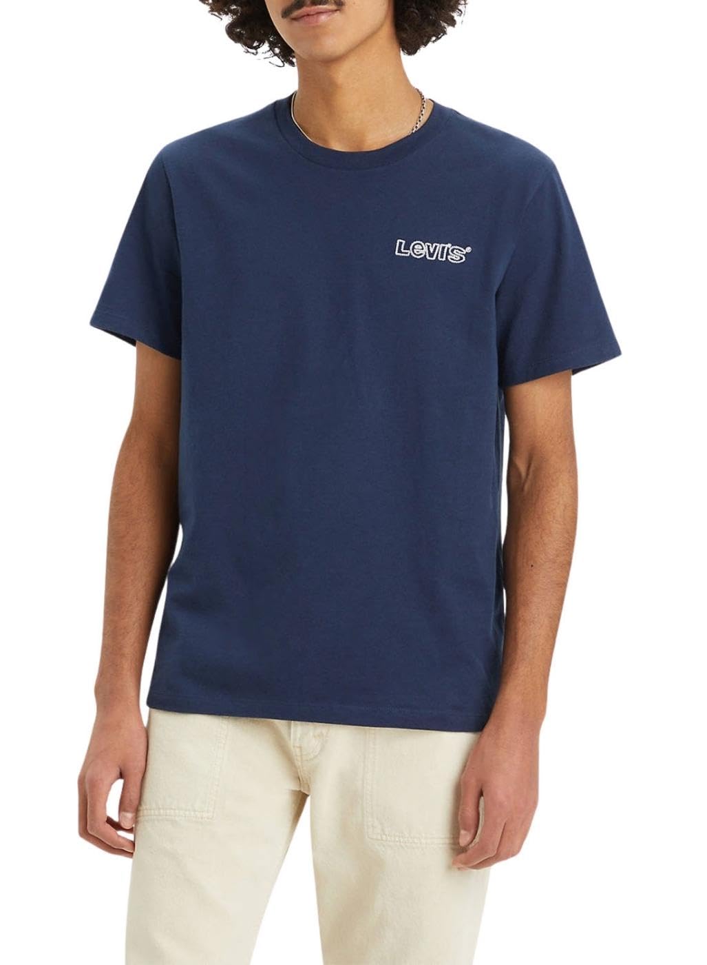 Levi's Men's Graphic Crewneck Tee T-Shirt, Rope Batwing Dress Blues, M