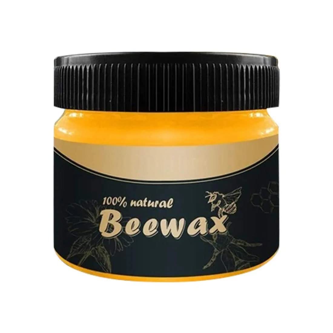 Nurven Wood Seasoning Beewax, Traditional Beeswax Polish for Wood and Furniture, Natural beeswax Wood Cleaner and Polishing With Included Sponge for Furniture, Floor, Tables, Cabinets (75 gram) (2)