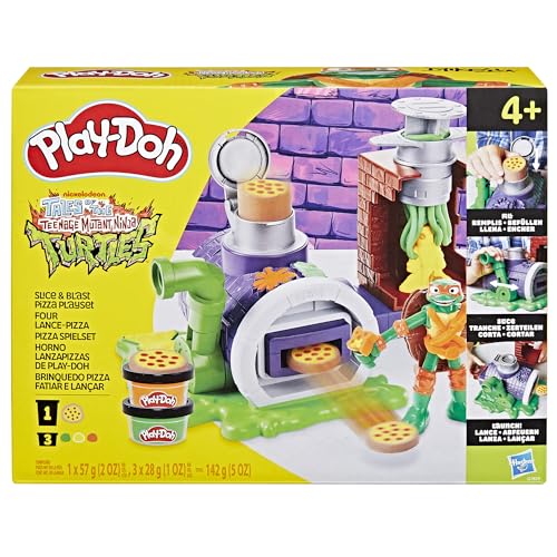 Play-Doh Les Tortues Ninja Four Lance-Pizza, Coffret de pâte à Modeler, Vert
