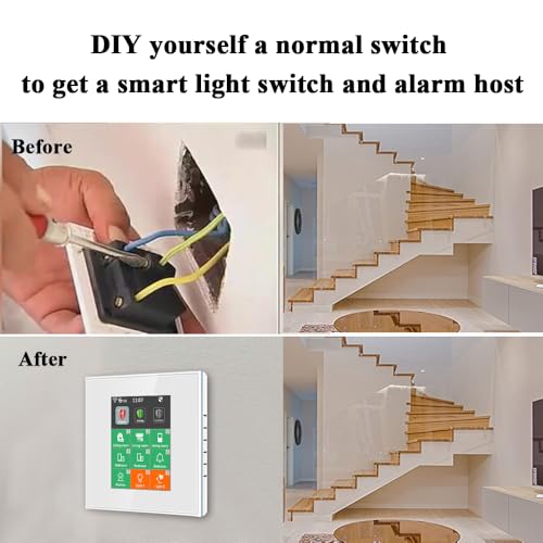 LANBON LCD Alarm Smart Switch, Home Security System & Smart Light Switch into One, 7-Piece Kit Wireless DIY Alarm System for Home Security, Need Neutral Wire, L8-HAK - Image 6
