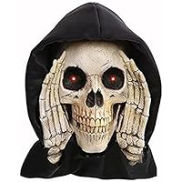 Algopix Similar Product 18 - Halloween Scary Black Hooded Peeper