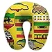 Produktbild Fun Life Art Rasta Lion Jamaican Reggae Flag Map Magnetic Tape Memory Foam Travel Pillow Round U-Shaped Neck/Head Support Relieve Cervical Fatigue for Sleeping Airplanes Train and Camping