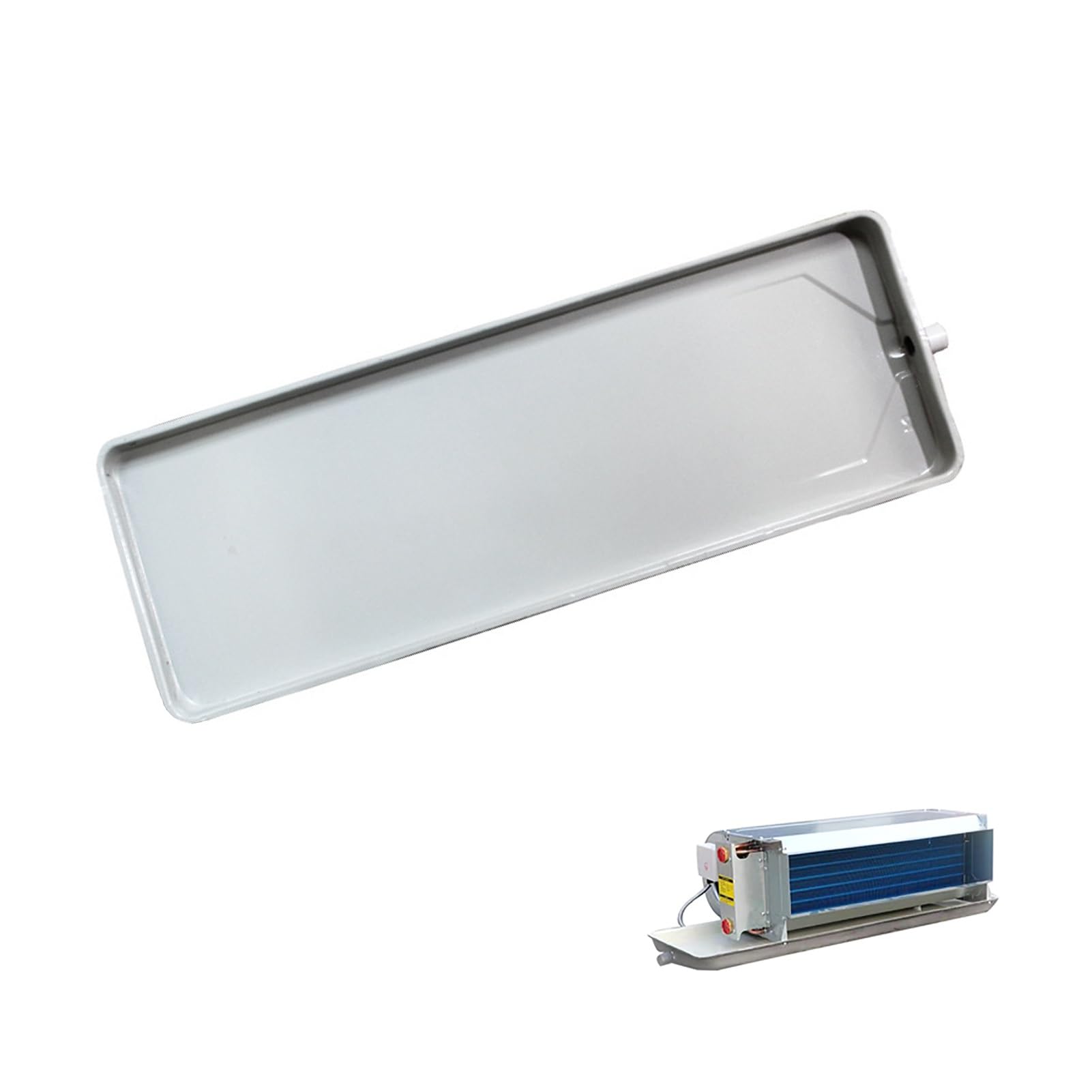 Metal Drain Pan Large Drip Tray With Drain Tubing for Central Air Conditioning, Window Air Conditioner - Air Conditioner Drip Pan