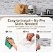Koynsle Peel and Stick Backsplash Tile Waterproof Removable PVC Wall Sticker 3D Faux Stone Marble Brick White Accent Panels (White Marble - Metal Silver, 20 Tiles - 9 sq. ft. (0.84 m²))