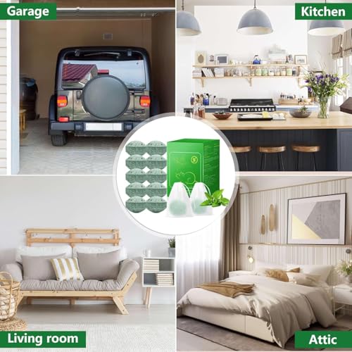 Image of Criyale Rat Repellent For Car, Home 10 Tablets Peppermint Oil for Mice Squirrel Rats Spider Pests to Protect Wires in Car, Bike & Truck Engine No Kill Only Repels Home Indoor-Outdoor Garage Rat Controller Pills to Keep Rodents Out of Car