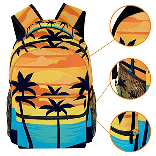 Sac à dos décontracté dos protégé contre fatigue motif psychédélique rétro