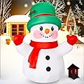 4ft Christmas Inflatables Snowman Outdoor Decorations, Blow up Snow Man Yard Decor Built-in Bright LED Light Wear Magic Hat, Holiday for Garden Patio Lawn Party Xmas Gifts (4ft Snowman)