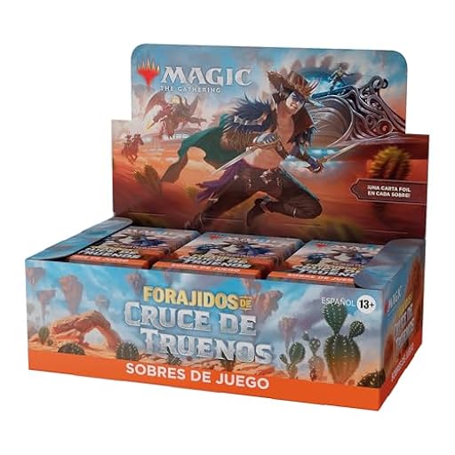 Caja de sobres de juego de Forajidos de Cruce de Truenos, de Magic: The Gathering - 36 sobres (504 cartas de Magic) (Versión en Español) | Ya disponible en tu tienda friki favorita! En mundofriki.es!