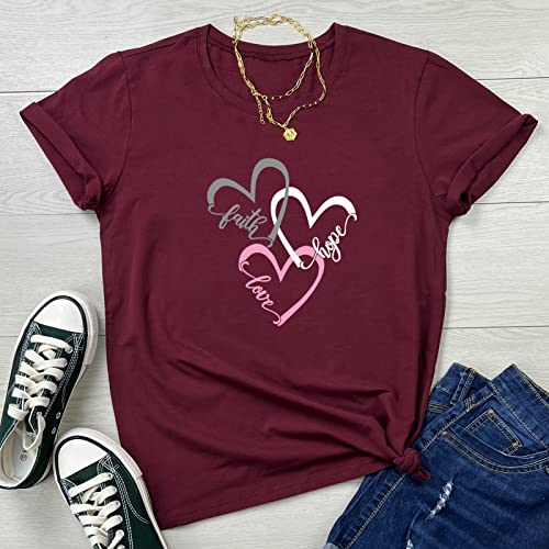 YITAN Women Graphic Tees Casual Soft Cotton T Shirts2