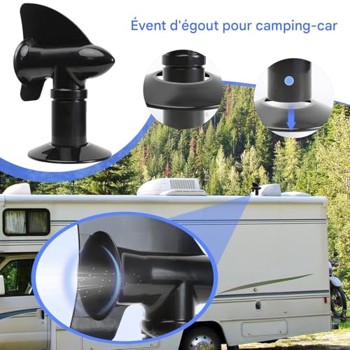 Bouchon de ventilation de toit pour RV pour éliminer les odeurs de canalisation - 3
