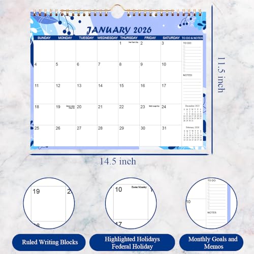 2025-2026 Calendar - Wall Calendar from May 2025 to Oct 2026, 18 Monthly Planner with Seasonal Designs for Planning and Organizing for Home or Office, 11.5 x 14.5 In Calendar 2025-2026 - Thumbnail 3