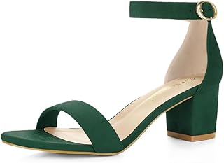 Women's Open Toe Block Heel Ankle Strap Sandals