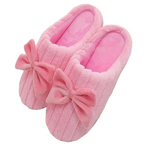 Image of Unisex Winter Flip Flop Slipper for Men and Women Soft Faux Fur Slip On Indoor Home Slides Slipper for Bedroom Sandals