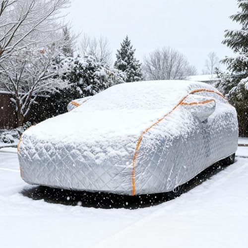 Anti-Hail Car Cover Compatible with Toyota Etios Hail Protector Full Exterior Cover Thickened All-Weather Waterproof Dust Snow Scratch-Resistant Soft Lining Hail Blanket for Car-Silver