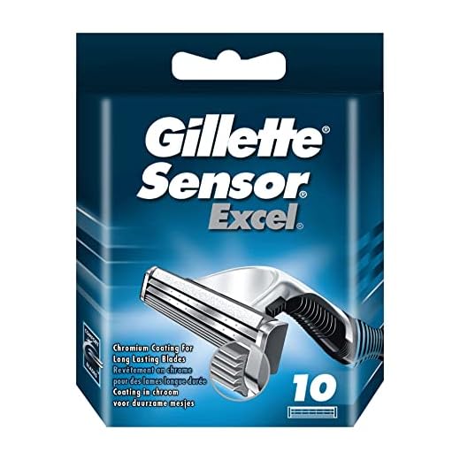 Gillette Lames de Rasoir Homme Sensor 3, Pack de 10 Lames de Recharges
