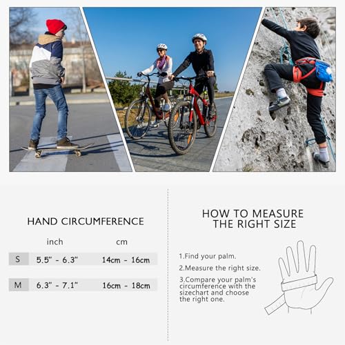 Image of Long Keeper Kids Gloves Cold Weather Windproof Winter Sports Gloves for Boys Girls Anti Slip Childrens Running Riding Gloves