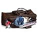 S-ZONE 65L Canvas Duffle Bag Travel Overnight Carry on Weekender Duffel with Shoe Compartment for Men (Brown)