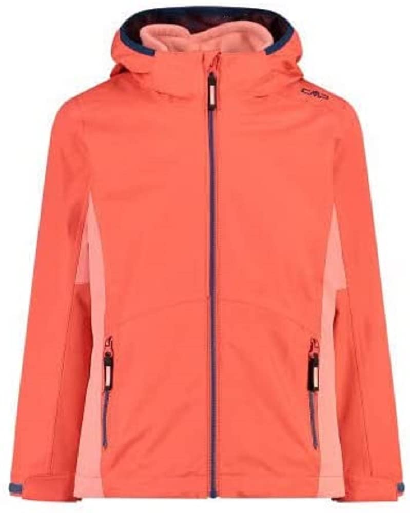 CMP - Kid G Jacket Fix Hood Detachble Inner Jacket, Girl, Campari, 152