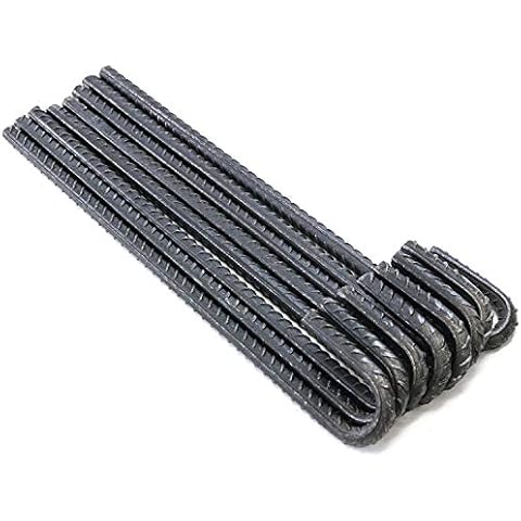 Trident Fence 18 inch Steel J Hook Rebar Ground Stakes (8 Pack) Cover