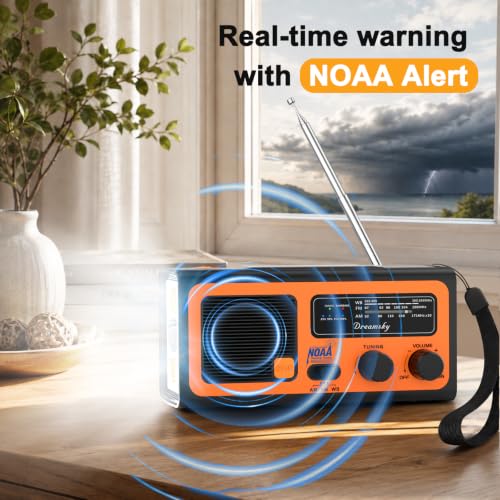 Dreamsky NOAA Emergency Radio Weather Alert with Hand Crank Solar - Image 3