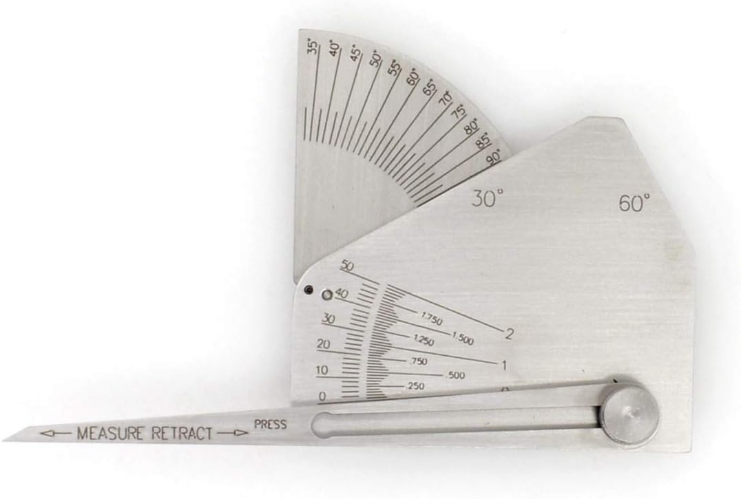 SKEW-T Fillet Weld Gauge Welding Inspection Acute Obtuse Fillet Leg Length&Throat Size Standard or Metric Reading