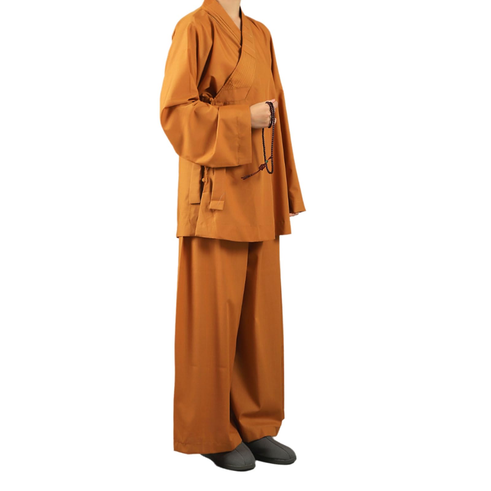 Abito da Monaco Buddhista Completo - Uniforme da Meditazione Shaolin per Kung Fu,Vesti del Monaco in Tessuto Traspirante per Adulti,Set Zen per Tutte Le Stagioni,Ideale per Pratica a Casa
