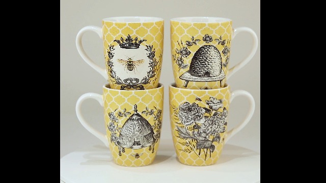 Set de 4 Mugs French Bees 20 oz Certified International miniatura 6