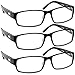TruVision Readers Reading Glasses - 9504HP - 3 Pack - Black - 5.00