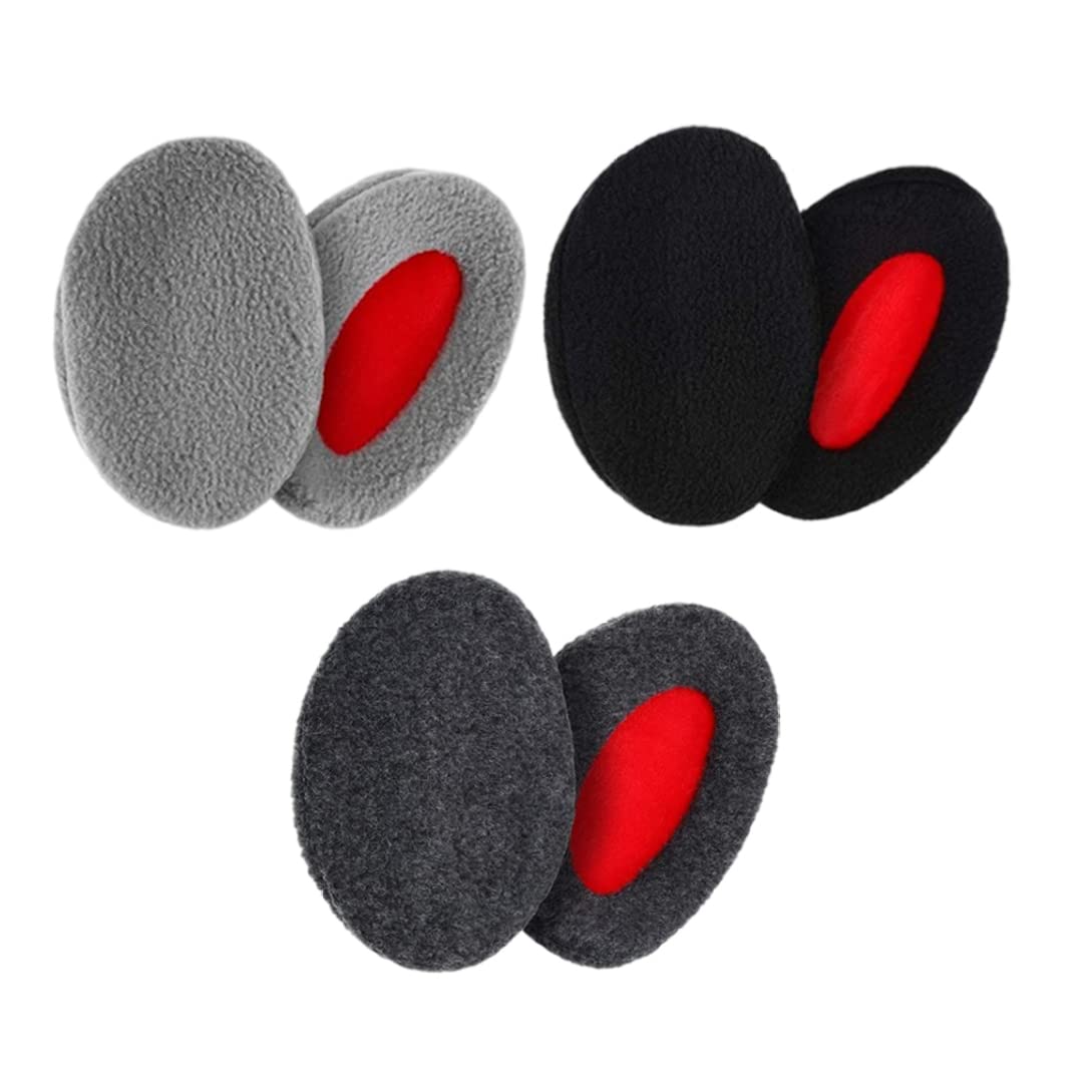 NOPEILVI Winter Ear Muffs Polar Fleece Bags Soft for Cold Weather Outdoor Cycling 3 Pair Women's Ear Warmers