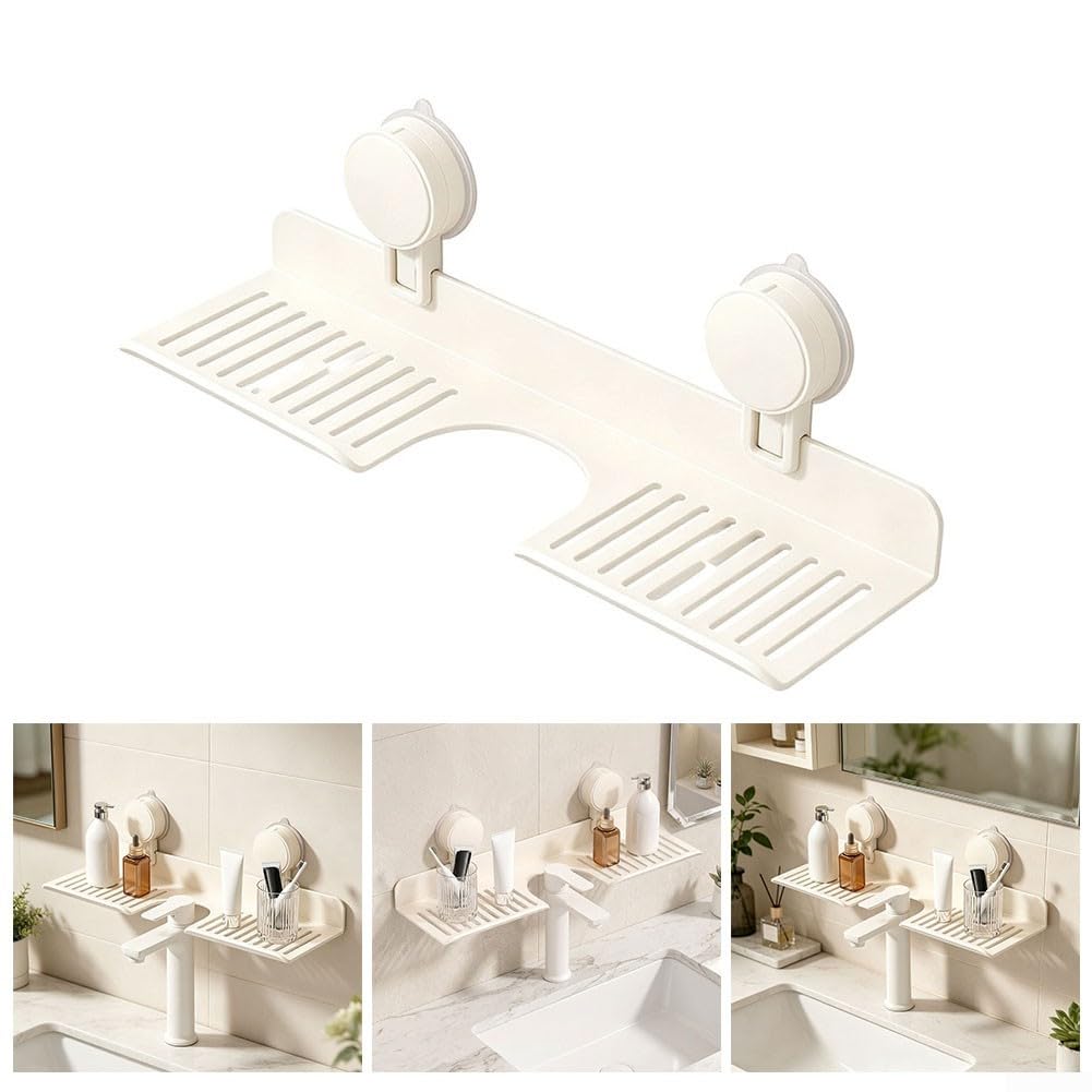 Fauhapyway para estante Baño Sin Taladro 40cm Aluminio Organizador para