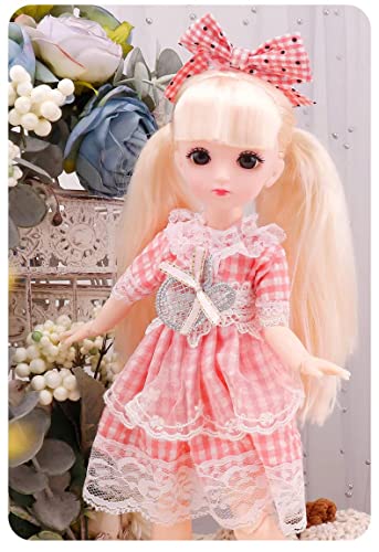 Image of DSR 30 CM Joint Movable Doll for Kids | Sound Playing Toy | Beautiful Frock | Same Color Delivered(Pack of 1) (M /Old Pink)