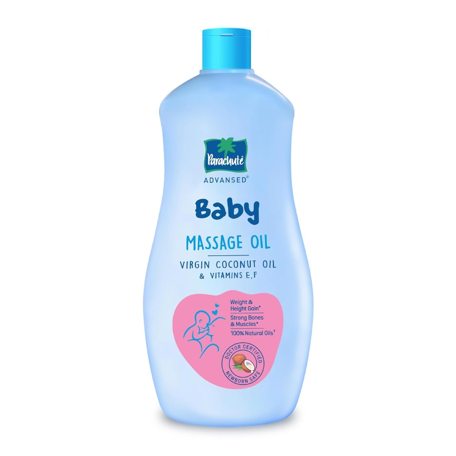 The Parachu.te Baby Massage Oil for New Born| 100% Virgin Coconut Oil | Clinically Proven for Better Growth| Vitamin E & F| 13.52Fl Oz