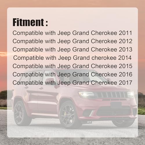Image of Front Black Leaf Liner Cover Replace 55079292AD 55079293AD Compatible for Jeep Grand Cherokee 2011 2012 2013 2014 2015 2016 2017