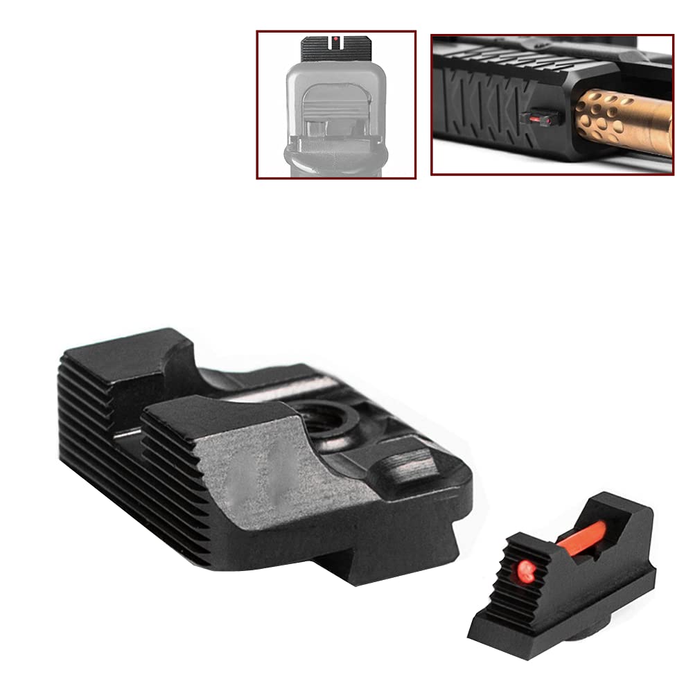 HWZ Tactique 0,230 Sight/arrière en Fibre Optique Avant Combat Vue v3 Noir pour