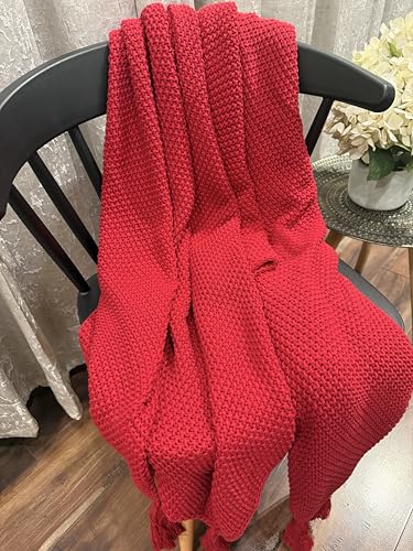 Image of Super Soft & Breathable Christmas Throw Blanket - Red | Classy Throw Suitable for Home Couch, Sofa, Bed Decor & Bedroom | Skin-Friendly & Lightweight All Season Throw