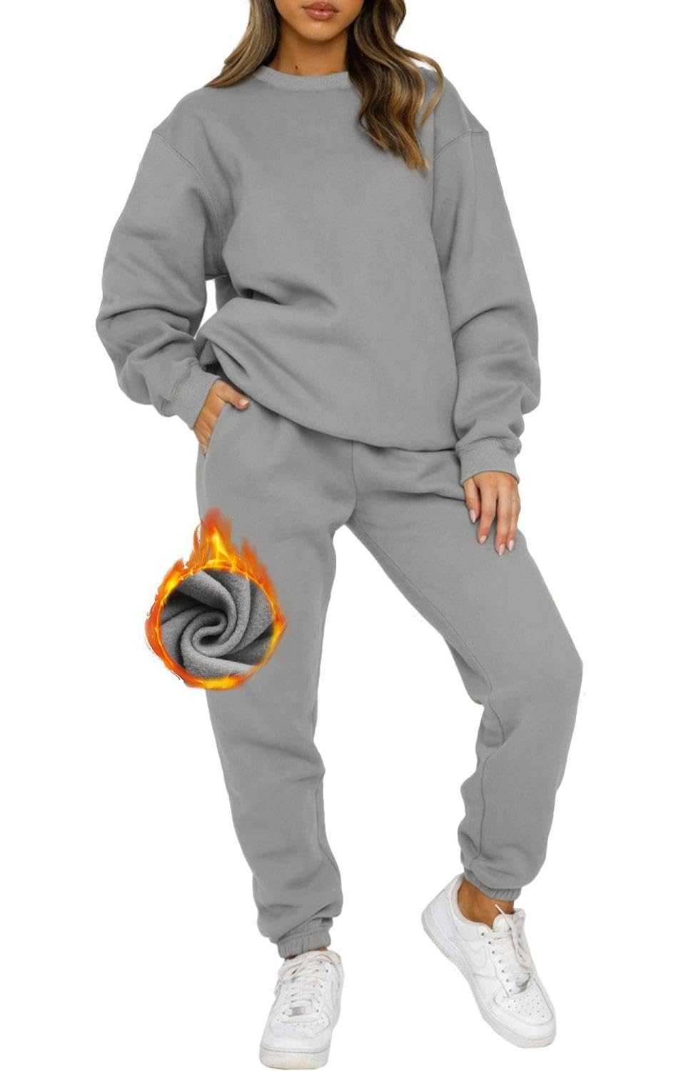JFAN Joggingpak voor dames, tweedelig, met halve ritssluiting