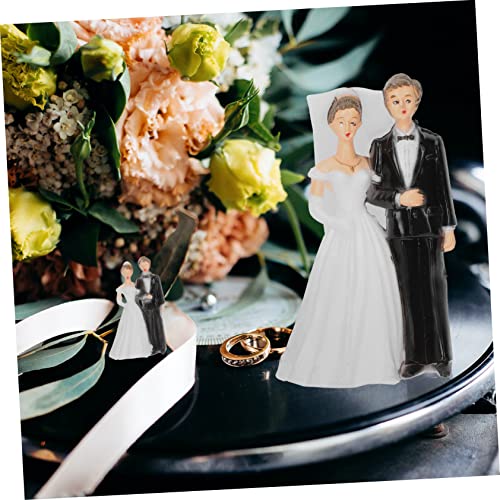 Parliky 24 Pcs Figurine Bridegroom Groom Statue Anniversary Couple Day Desktop Cuake Home Decoration Topper Plastic Wedding Decor Sculpture For Bride Memory Figurines Valentine's Gift #TOP1