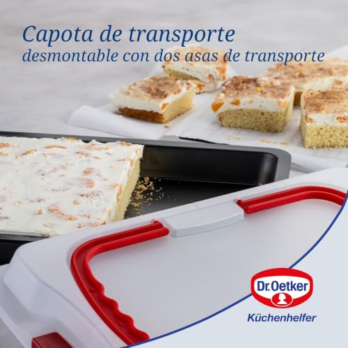 Bandeja para tartas rectangular Dr. Oetker Rustidera antiadherente para horno con tapa 7
