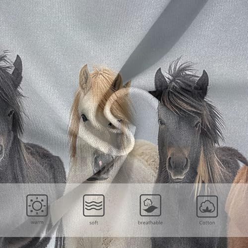 Cute Winter Horse Cotton Toddler Underwear, Girls Briefs, 2T–8 Years3