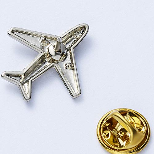 SaiDian 2 Pcs Airplane Brooch Pin Plane Smile Small Aircraft Brooch Lapel Pins Collar Badge for Backpack Shirt Bag Accessories