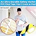Double-Roll of Ultra-Adhesive Black & Yellow Hazard Tape for Floor Marking 2 Pk. Mark Floors & Watch Your Step Areas for Safety with High-Visibility Anti-Scuff Striped Vinyl by Phyxology Supply.