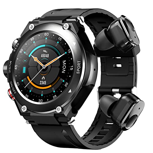 Tuanzi T92 Smart Watch with Earbuds, Black Pack of 3 - Image 2
