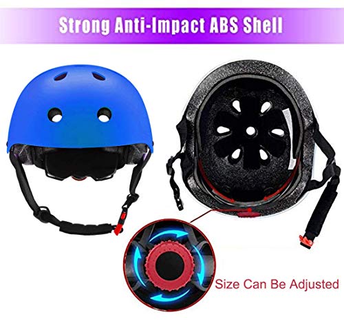 Image of Adjustable Helmet for Ages 3-16 Kids Toddler Boys Girls Youth,Protective Gear with Elbow Knee Wrist Pads for Multi-Sports Skateboarding Bike Riding Scooter Inline skatings Longboard Roller Skate