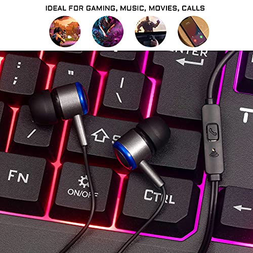 G-Lab Combo Helium - 4-In-1 Gaming Bundle - Backlit Qwerty Gamer Keyboard, 3200 Dpi Gaming Mouse, In-Ear Headphones, Non-Slip Mouse Pad - Pc Mac Ps4 Ps5 Xbox One Gamer Pack #TOP3
