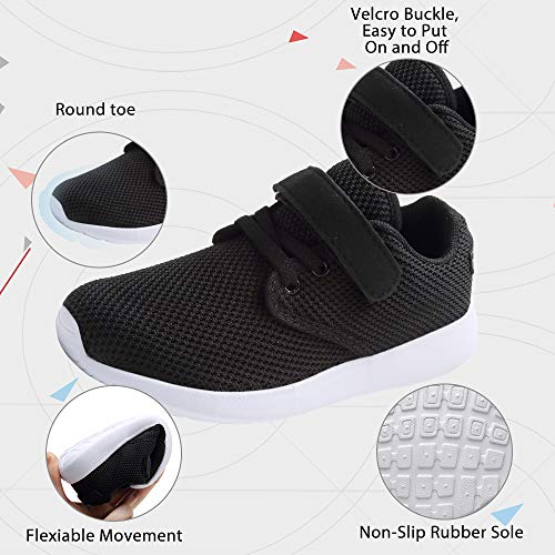 Image of TOEDNNQI Boys Girls Sneakers Kids Lightweight Breathable Strap Athletic Running Shoes for Little Kids /Toddler